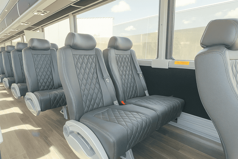 interior of Surprise Coach Bus Service charter bus