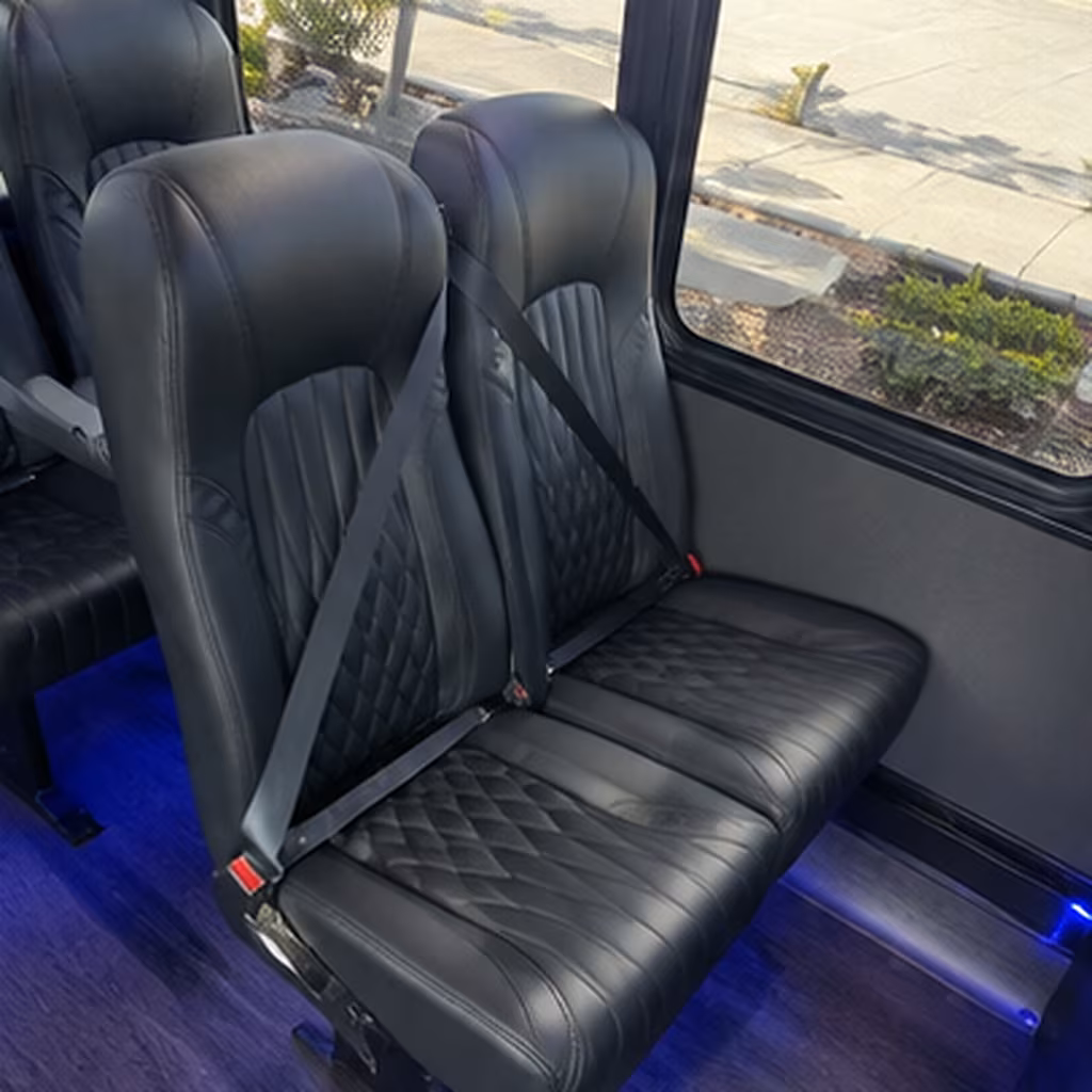 surprise 28 passenger minibus inside