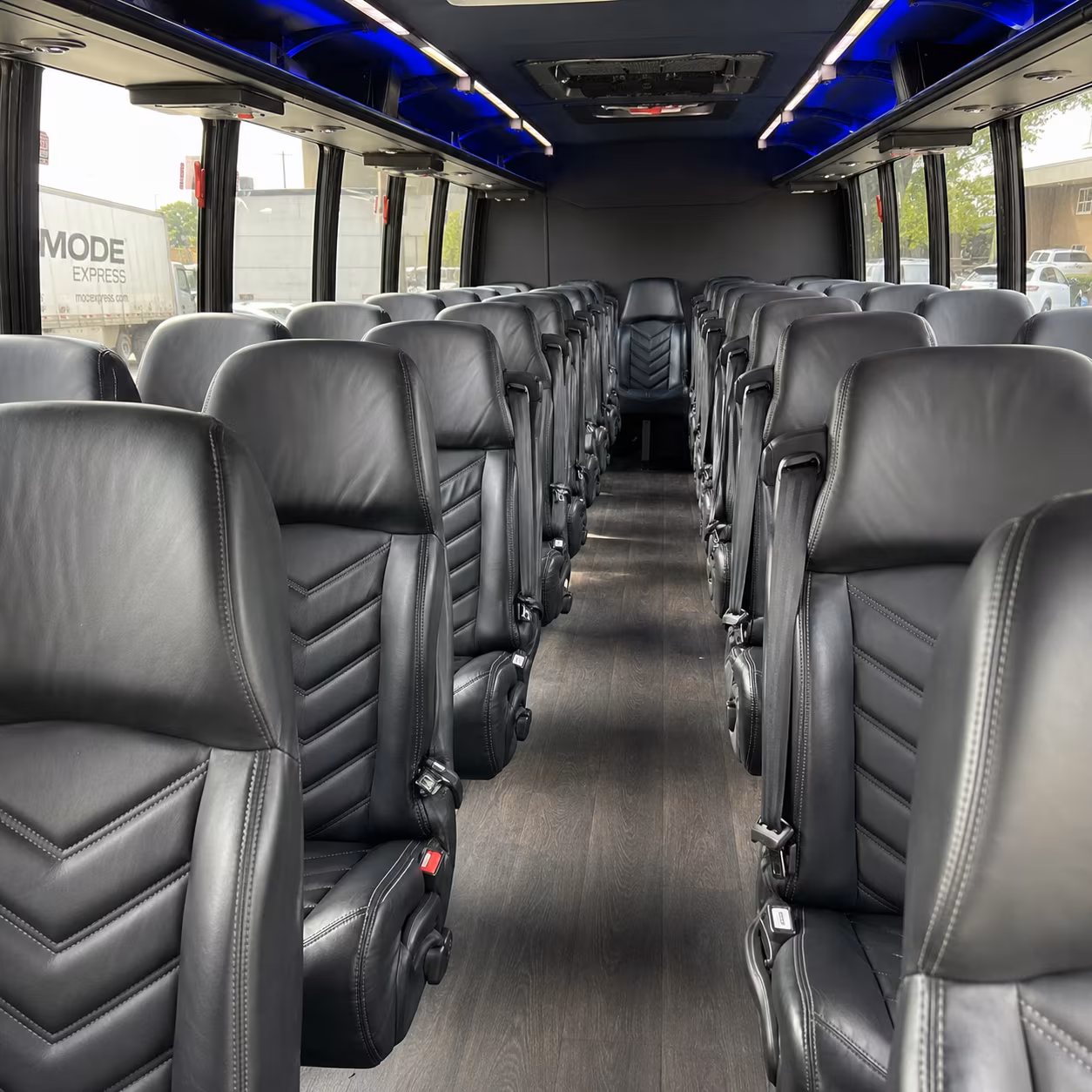 surprise 28 passenger minibus interior
