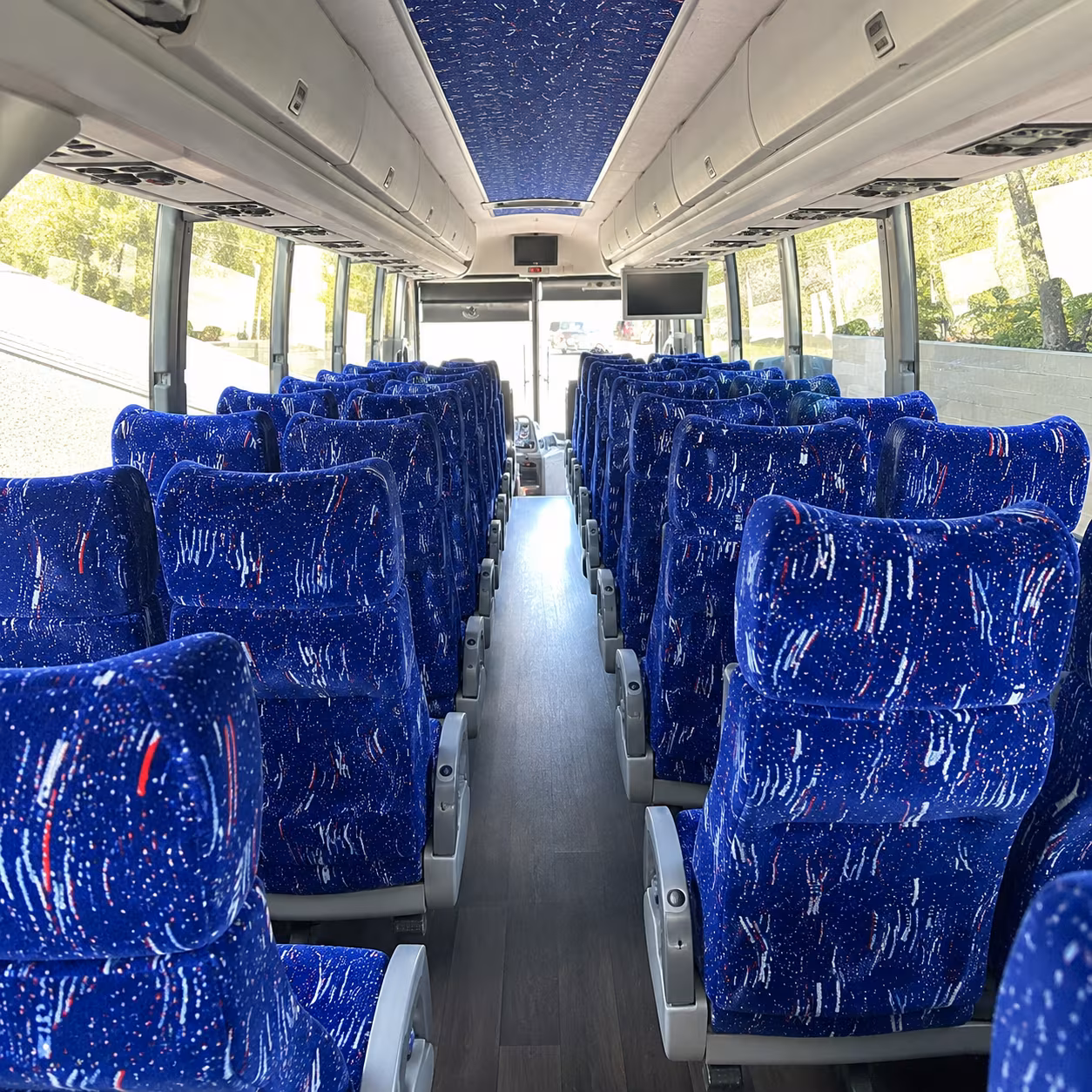 surprise 56 passenger charter bus interior