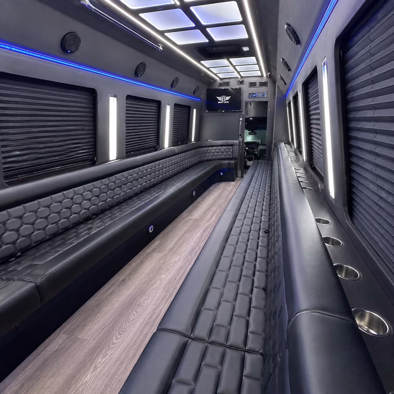 surprise party bus interior