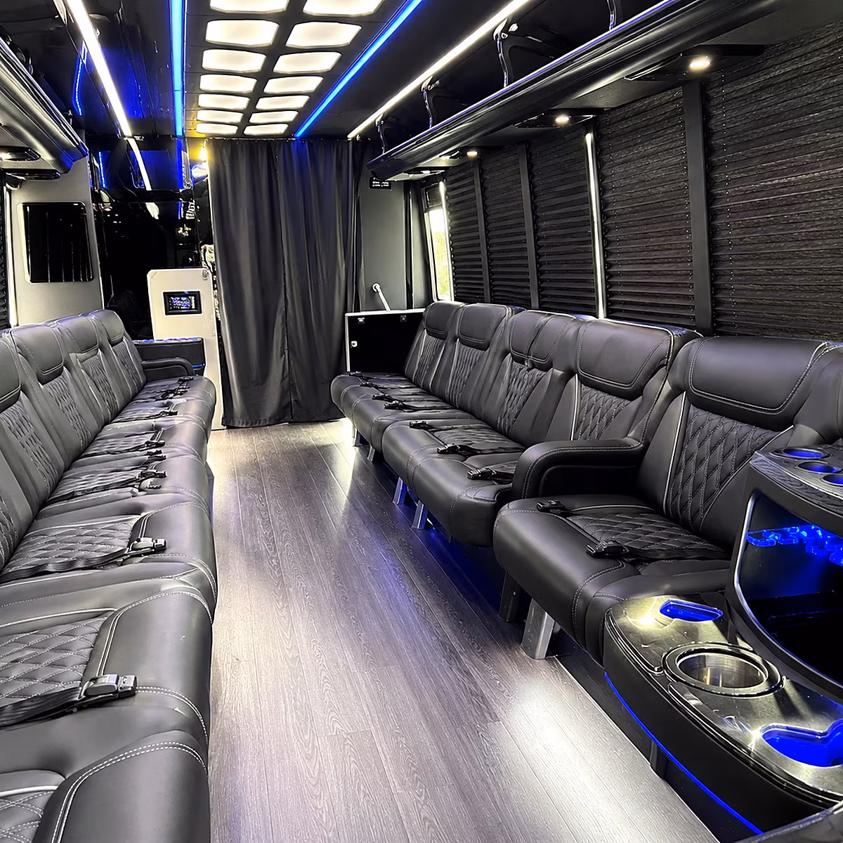 surprise party bus rentals inside
