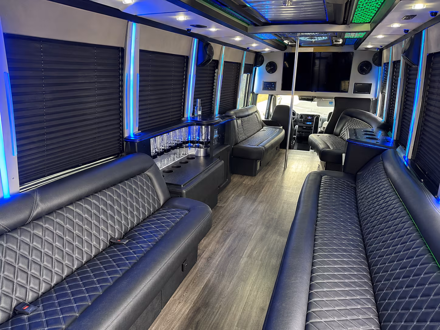 surprise sporting event party bus rental