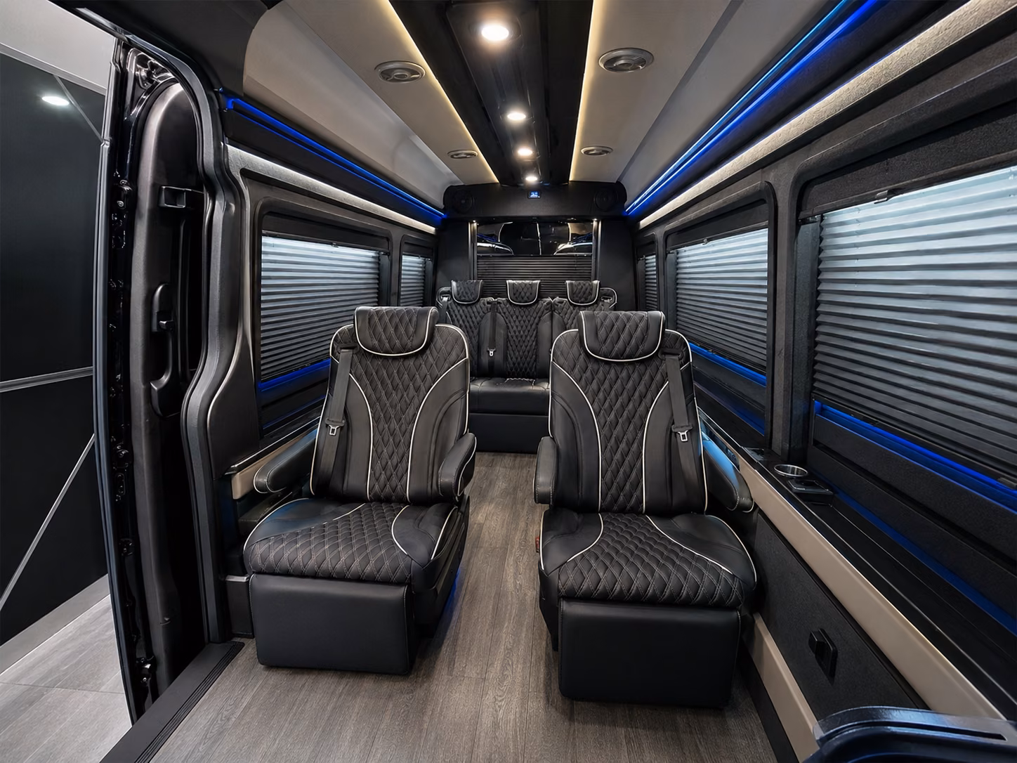 surprise sprinter van with driver inside