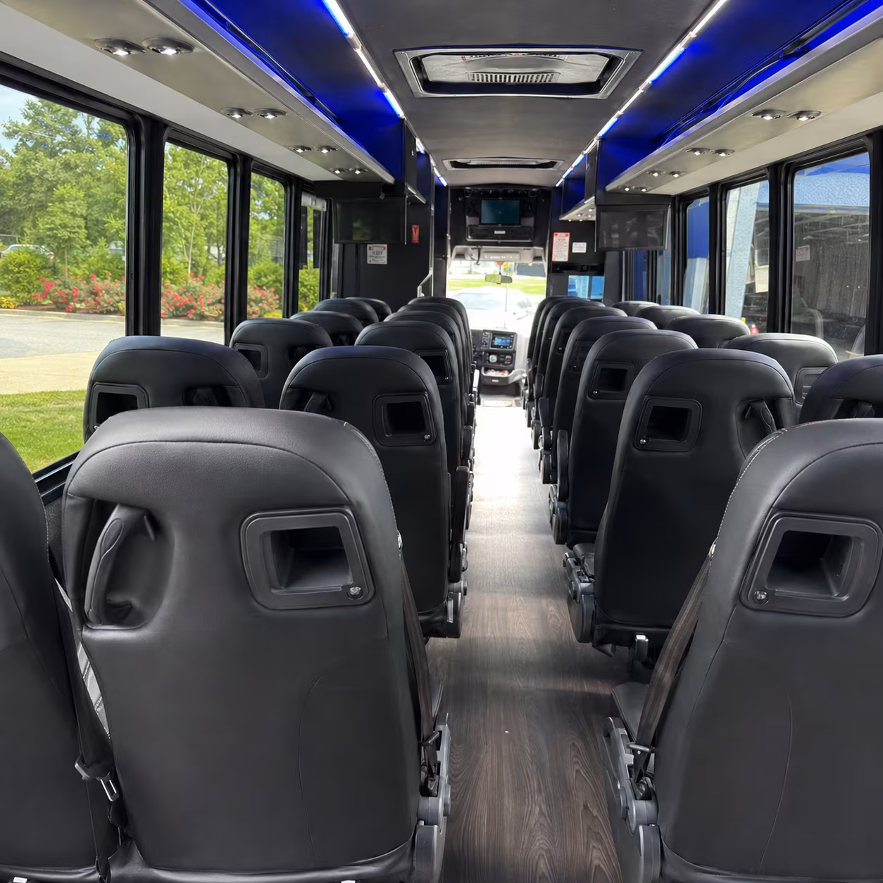 wedding guest shuttle buses between surprise hotels and venues